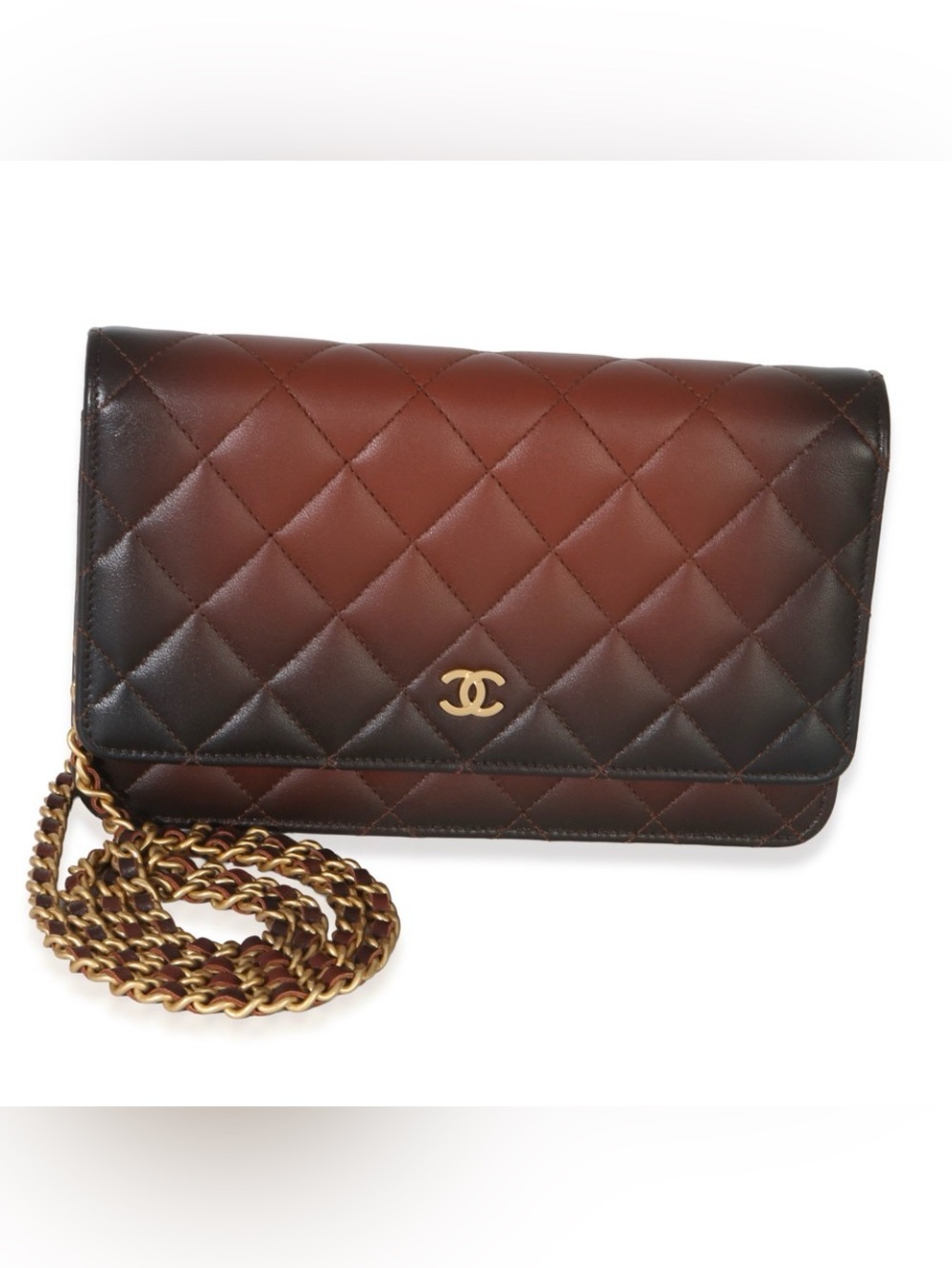 Chanel Limited Edition Brown Ombre
Quilted Lambskin
Classic Wallet On Chain